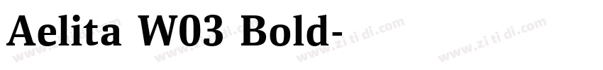 Aelita W03 Bold字体转换